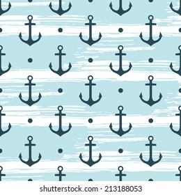Vector seamless pattern with anchors