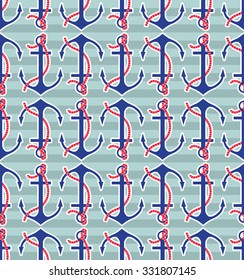 Vector seamless pattern with anchors