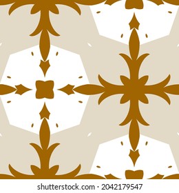 Vector seamless pattern. Ancient stylish abstract texture. Repeating ornate tiles.