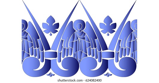 Vector  Seamless Pattern of Angels
