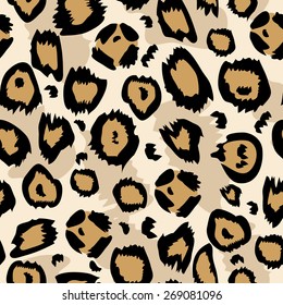 Vector seamless pattern.  animal print texture skins leopard. Can be used for design  fabric, wallpaper, wrapping paper