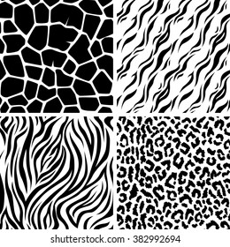 Vector seamless pattern with animal prints. Background, backdrop, print fabric.