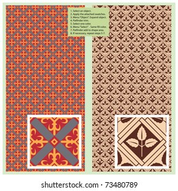 Vector seamless pattern in antique style for decoration and design
