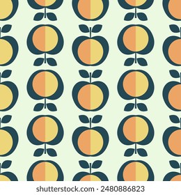 Vector seamless pattern with apples