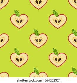 Vector seamless pattern of apples