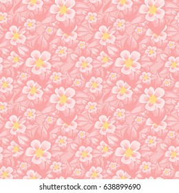 Vector seamless pattern with aquilegia. Floral background for design
