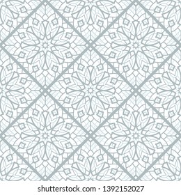 Vector seamless pattern. Arabic tile texture design.
