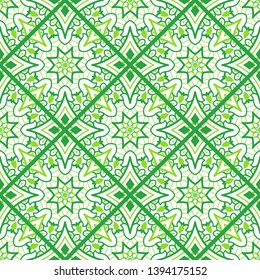Vector seamless pattern. Arabic tile texture design.