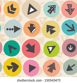 Vector seamless pattern "arrows". Seamless pattern can be used for wallpaper, pattern fills, web page background,surface textures.