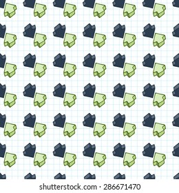Vector seamless pattern of arrows surround-like cursors