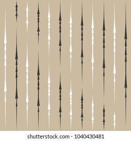 Vector seamless pattern with arrows.Modern stylish texture.Brown,black and white