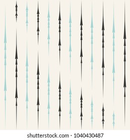 Vector seamless pattern with arrows.Modern stylish texture.White,black and blue