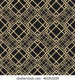 Vector seamless pattern in Art Deco style. Seamless background with square vector elements.