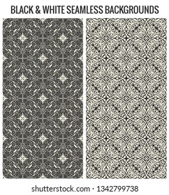 Vector seamless pattern with art ornament. Vintage elements for design in Eastern style. Ornamental lace tracery background. Ornate morocco decor for wallpaper. Endless texture