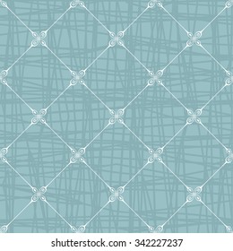 Vector seamless pattern with art ornament. Vintage elements for design in Victorian style. Ornamental lace tracery background. Ornate floral decor for wallpaper. Endless texture