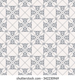 Vector seamless pattern with art ornament. Vintage elements for design in Victorian style. Ornamental lace tracery background. Ornate floral decor for wallpaper. Endless texture