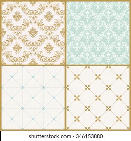 Vector seamless pattern with art ornament. Vintage elements for design in Victorian style. Ornamental lace tracery background. Ornate floral decor for wallpaper