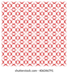 Vector seamless pattern with art ornament. Elements for design . Ornamental lace tracery background. Endless texture.Red .