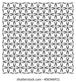 Vector seamless pattern with art ornament. Elements for design . Ornamental lace tracery background. Endless texture.Black.