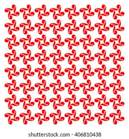 Vector seamless pattern with art ornament. Elements for design . Ornamental lace tracery background. Endless texture. Red white.