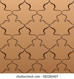 Vector seamless pattern with art ornament. Vintage elements for design in Eastern style. Ornamental lace tracery background. Ornate morocco decor for wallpaper. Endless texture