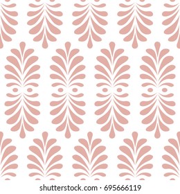 Vector seamless pattern with autumn abstract leaves of  on a white background.