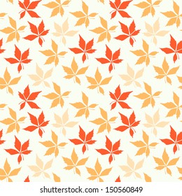 Vector seamless pattern. Autumn colorful texture