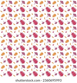 patrón vectorial sin costuras de hojas de otoño