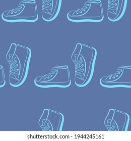 vector seamless pattern with baby gumshoes
