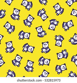  vector seamless pattern for baby shower with doodle baby bears