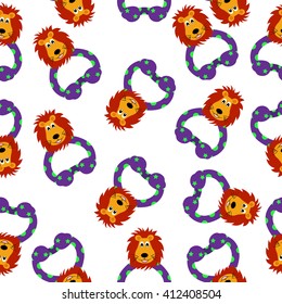 Vector seamless pattern with baby toys. vector illustration.