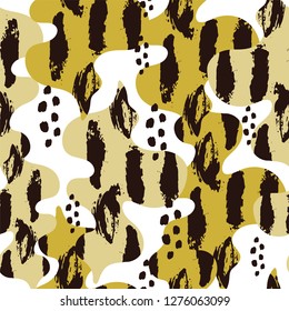 Vector seamless pattern. Background with abstract elements. Natural design.