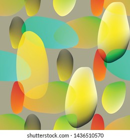 Vector seamless pattern. Background with abstract colorful geometric shapes.