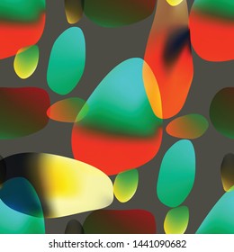 Vector seamless pattern. Background with abstract colorful geometric shapes.