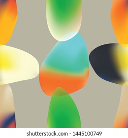 Vector seamless pattern. Background with abstract colorful geometric shapes.