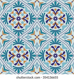 Vector seamless pattern background in blue. For wallpaper, backgrounds, decoration for your design, page fill and more.