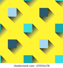 Vector seamless pattern background with colorful squares