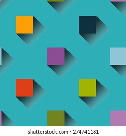Vector seamless pattern background with colorful squares