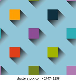 Vector seamless pattern background with colorful squares