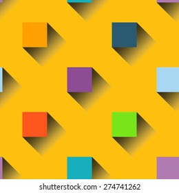 Vector seamless pattern background with colorful squares