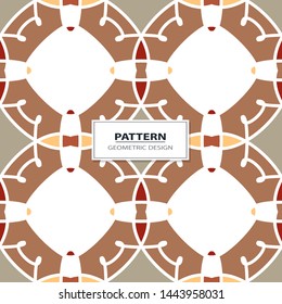 Vector seamless pattern background with different geometrical shapes of multiple colors. Illustration with symmetrical design. Kaleidoscope backdrop. Modern banner design template.