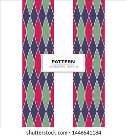 Vector seamless pattern background with different geometrical shapes of multiple colors. Illustration with symmetrical design. Kaleidoscope backdrop. Modern banner design template.