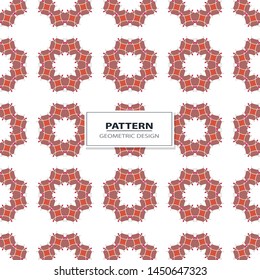 Vector seamless pattern background with different geometrical shapes of multiple colors. Illustration with symmetrical design. Kaleidoscope backdrop. Modern banner design template.