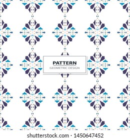 Vector seamless pattern background with different geometrical shapes of multiple colors. Illustration with symmetrical design. Kaleidoscope backdrop. Modern banner design template.