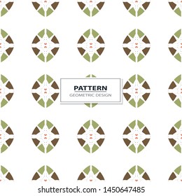 Vector seamless pattern background with different geometrical shapes of multiple colors. Illustration with symmetrical design. Kaleidoscope backdrop. Modern banner design template.