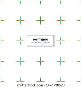 Vector seamless pattern background with different geometrical shapes of multiple colors. Illustration with symmetrical design.