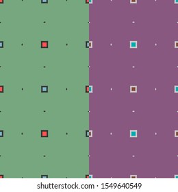 Vector seamless pattern background with different geometrical shapes of multiple colors. Illustration with symmetrical design.