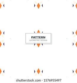 Vector seamless pattern background with different geometrical shapes of multiple colors. Illustration with symmetrical design