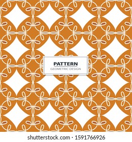 Vector seamless pattern background with different geometrical shapes of multiple colors. Illustration with symmetrical design.