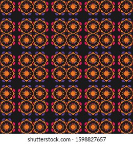 Vector seamless pattern background with different geometrical
